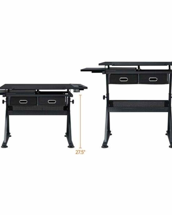 Adjustable Craft & Drawing Table With Storage