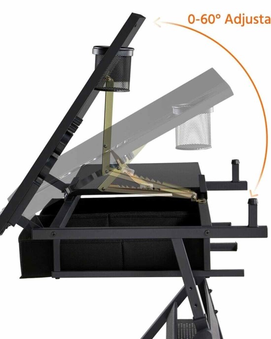 Adjustable Craft & Drawing Table With Storage