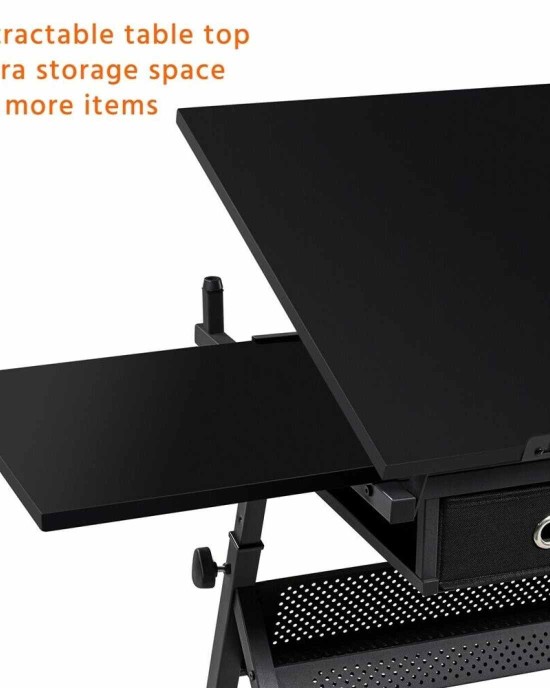 Adjustable Craft & Drawing Table With Storage