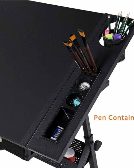 Adjustable Craft & Drawing Table With Storage