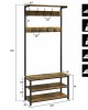 Entryway Coat Rack & Shoe Storage Bench