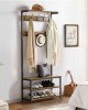 Entryway Coat Rack & Shoe Storage Bench