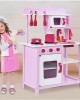 Toddler Wooden Play Kitchen Set - Pink