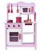 Toddler Wooden Play Kitchen Set - Pink