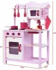 Toddler Wooden Play Kitchen Set - Pink