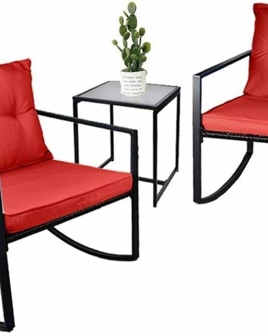 Outdoor Patio Rocking Chair Set
