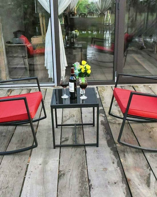 Outdoor Patio Rocking Chair Set