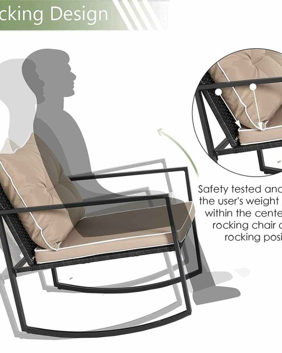 Outdoor Patio Rocking Chair Set