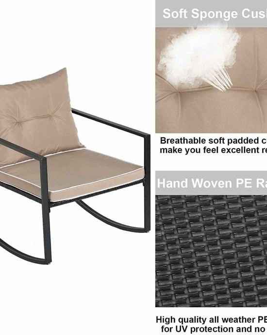 Outdoor Patio Rocking Chair Set
