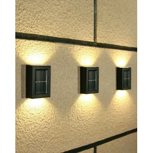 Outdoor Wall Mounted Solar Lights - 2 Pack