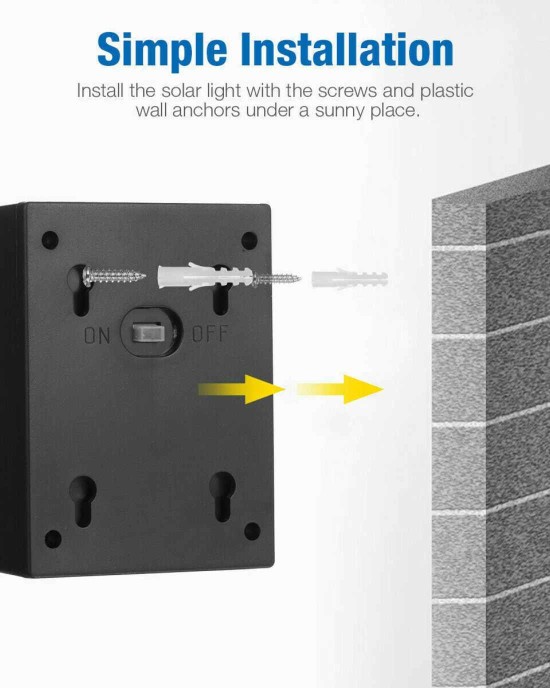 Outdoor Wall Mounted Solar Lights - 2 Pack