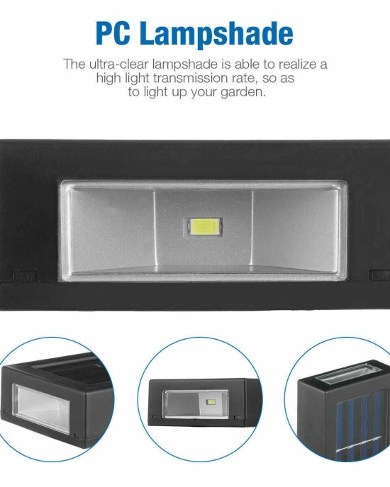 Outdoor Wall Mounted Solar Lights - 2 Pack