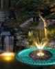 Floating LED Solar Powered Water Fountain - Yellow Light