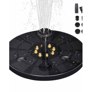 Floating LED Solar Powered Water Fountain - Yellow Light