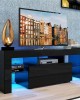 Modern TV Stand With Storage & LED Lighting