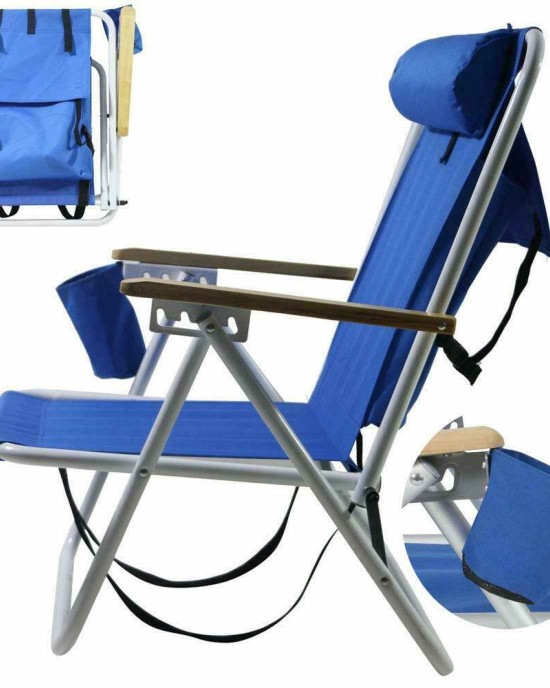 Low Folding Backpack Beach Chair