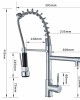Chrome Pull Down Kitchen Faucet With Sprayer