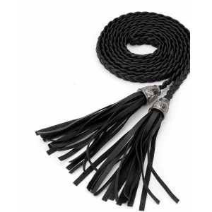 Allegra K Women's Tassel Braided Belts Skinny Woven Waist Belts for Skirt Dress