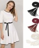 Allegra K Women's Tassel Braided Belts Skinny Woven Waist Belts for Skirt Dress