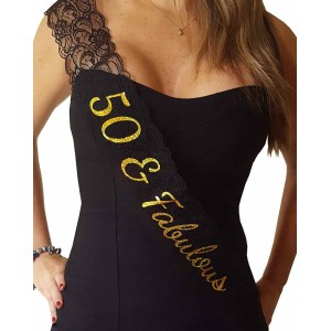 50 & Fabulous Lace Sash - 50th Birthday Sash