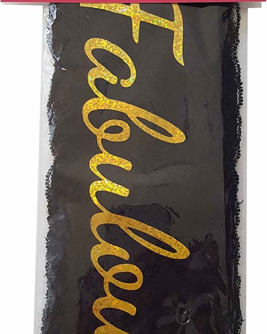 50 & Fabulous Lace Sash - 50th Birthday Sash