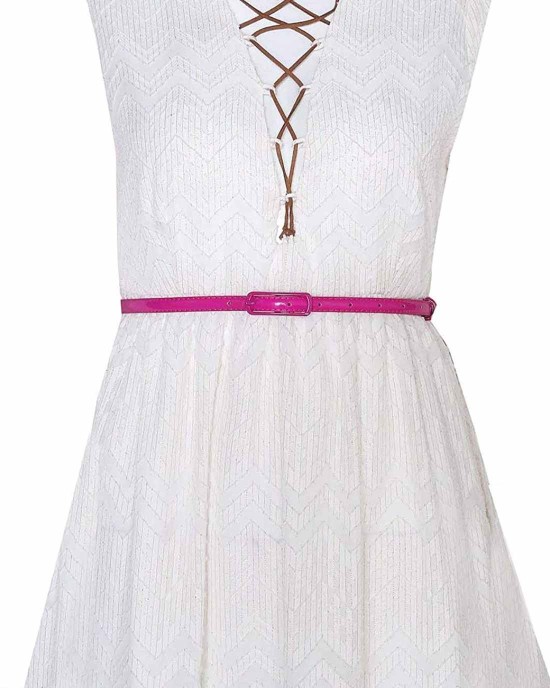 Selighting Womens Faux Leather Skinny Belts for Dresses
