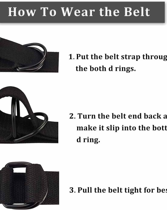 Canvas Belt, Web Belt for Men/Women with Metal Double D Ring Buckle 1 1/2" Wide