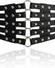 Fashion Women's PU Leather Wide Waist Belt Hollow Out Rivets Stretch Cinch Waistband