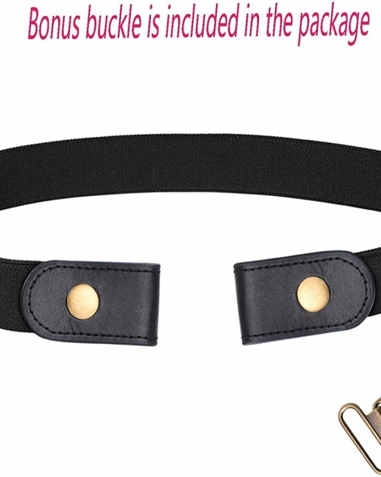 No Buckle Stretch Belt For Women Men Elastic Waist Belt Up to 72 Inch for Jeans Pants