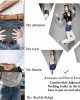 No Buckle Stretch Belt For Women Men Elastic Waist Belt Up to 72 Inch for Jeans Pants
