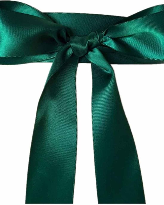 Wedding Sash Bridal Belts Simple Classic Silk Ribbon Sash for Dress (Green)