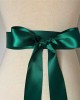 Wedding Sash Bridal Belts Simple Classic Silk Ribbon Sash for Dress (Green)