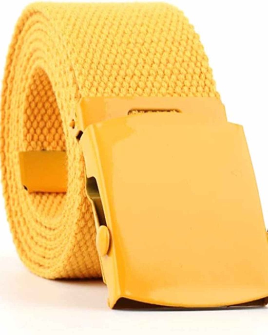 Womens Canvas Belts Nylon Military Tactical Wrap Belt With Medal Buckle Candy color