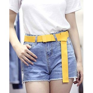 Womens Canvas Belts Nylon Military Tactical Wrap Belt With Medal Buckle Candy color