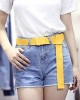 Womens Canvas Belts Nylon Military Tactical Wrap Belt With Medal Buckle Candy color