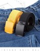 Womens Canvas Belts Nylon Military Tactical Wrap Belt With Medal Buckle Candy color
