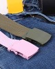 Womens Canvas Belts Nylon Military Tactical Wrap Belt With Medal Buckle Candy color
