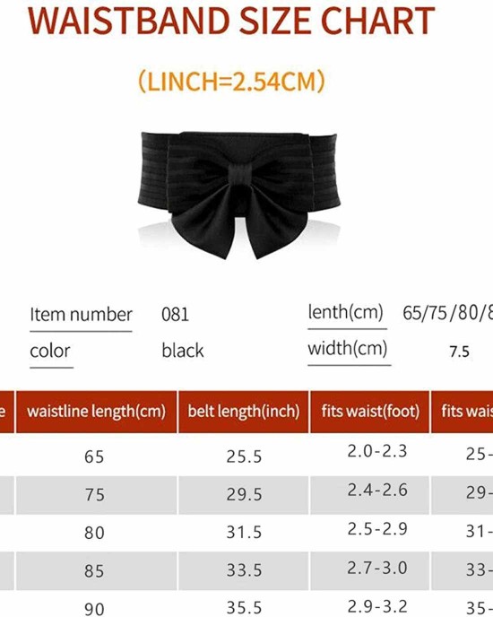 YALEMEI Women Cute Bow Wide Elastic Waist Belt - Adorable Dress Accessory