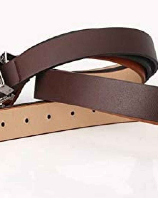 Western-Leather-Belts-Women Vintage Waist-Belts with Hollow Out Flower Buckle