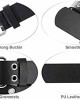 Double-Grommet-Belt Leather Punk-Waist-Belt with Chain for Women Jeans Dresses