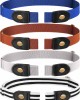 4 Pieces No Buckle Stretch Belt Buckless Belt Invisible Elastic Belt Unisex for Jeans Pants (Color 4)