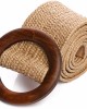 Womens Braided Vintage Wide Elastic Stretch Waist Belt Retro Cinch Belt Braided Belt for Women Lady apricot (35in)