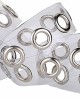 Plastic-Grommet-Belt Clear-Waist-Belt with Pin-Buckle for Women