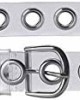 Plastic-Grommet-Belt Clear-Waist-Belt with Pin-Buckle for Women
