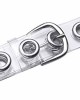Plastic-Grommet-Belt Clear-Waist-Belt with Pin-Buckle for Women