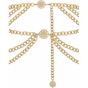 YooAi Multilayer Chain Belt for Women Metal Waist Belt Boho Sunflower Belly Chain