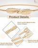 JASGOOD Women Skinny Metal Waist Belt Gold Waistband Elastic Metal Chain Leaf Waist Belt for Dress