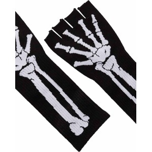 Leg Avenue Women's Skeleton Fingerless Gloves