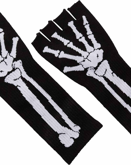 Leg Avenue Women's Skeleton Fingerless Gloves