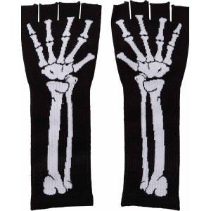 Leg Avenue Women's Skeleton Fingerless Gloves